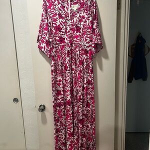 NWOT Lilly Pulitzer Pink and White Floral Dress (never worn)